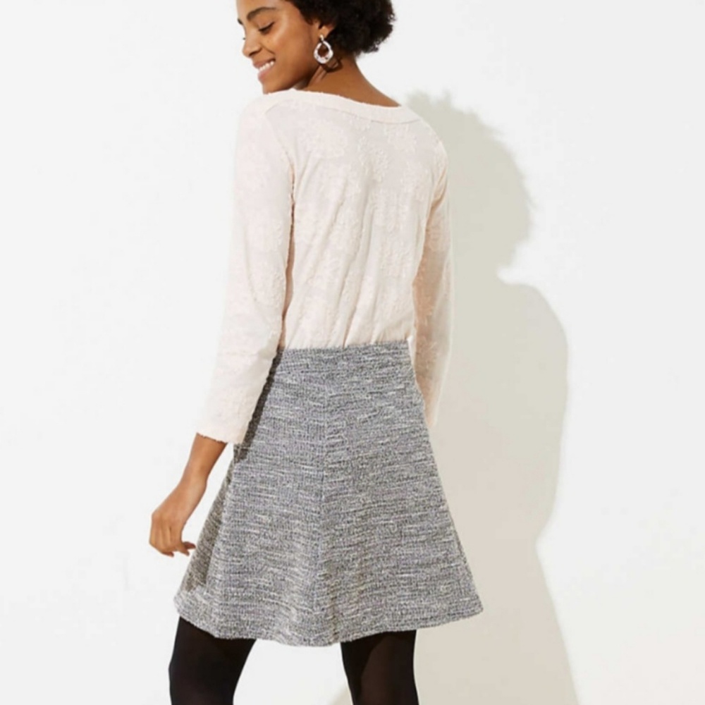 LOFT Textured Knit Flippy Skirt